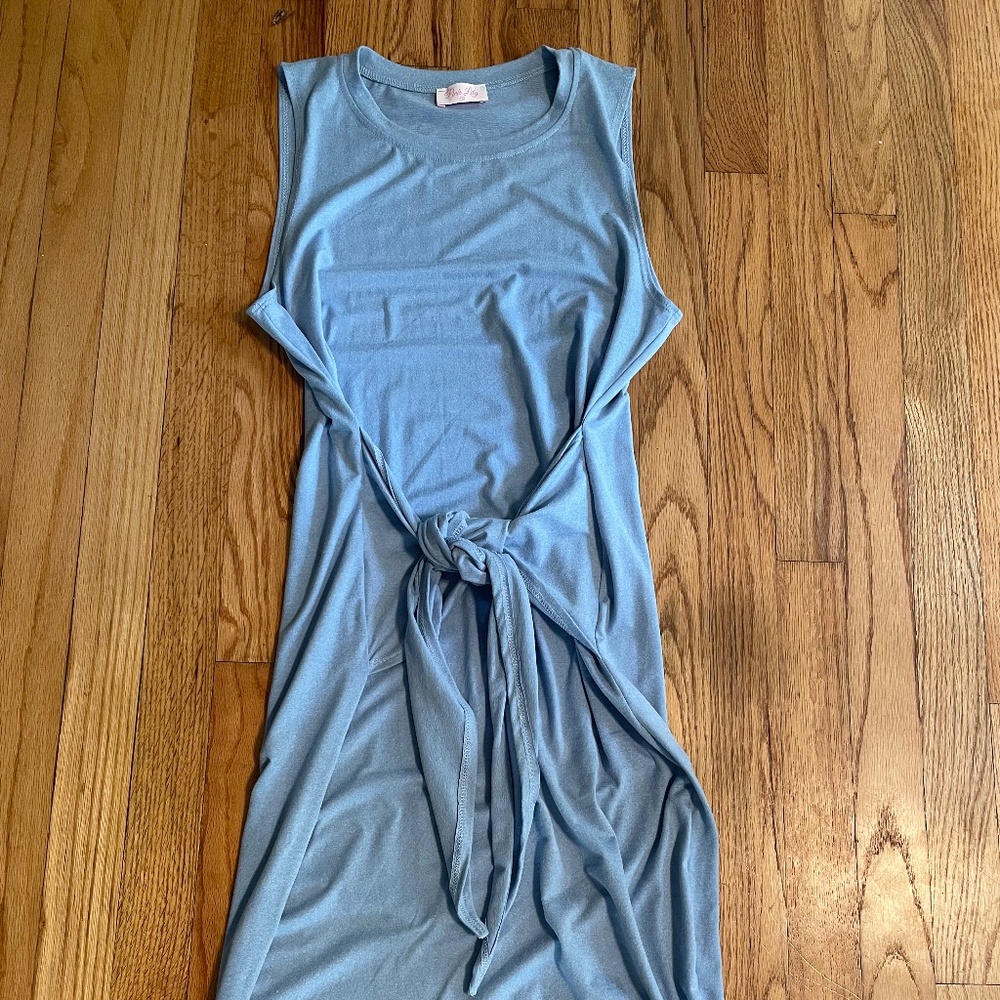 Pink Lily Living For It Blue Bodycon Tank Dress